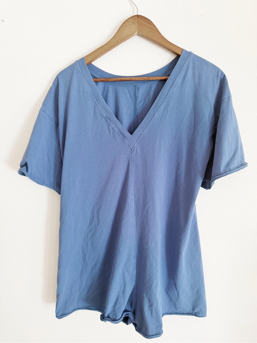 Women's Light Blue Short-Sleeve “Hotshot”  romper XS - Picture 5 of 6